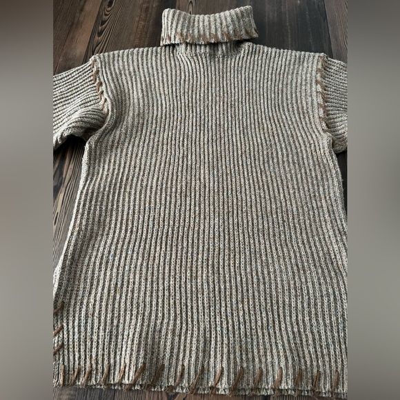 QPS Turtleneck Chunky Wool Sweater XL - Picture 3 of 13